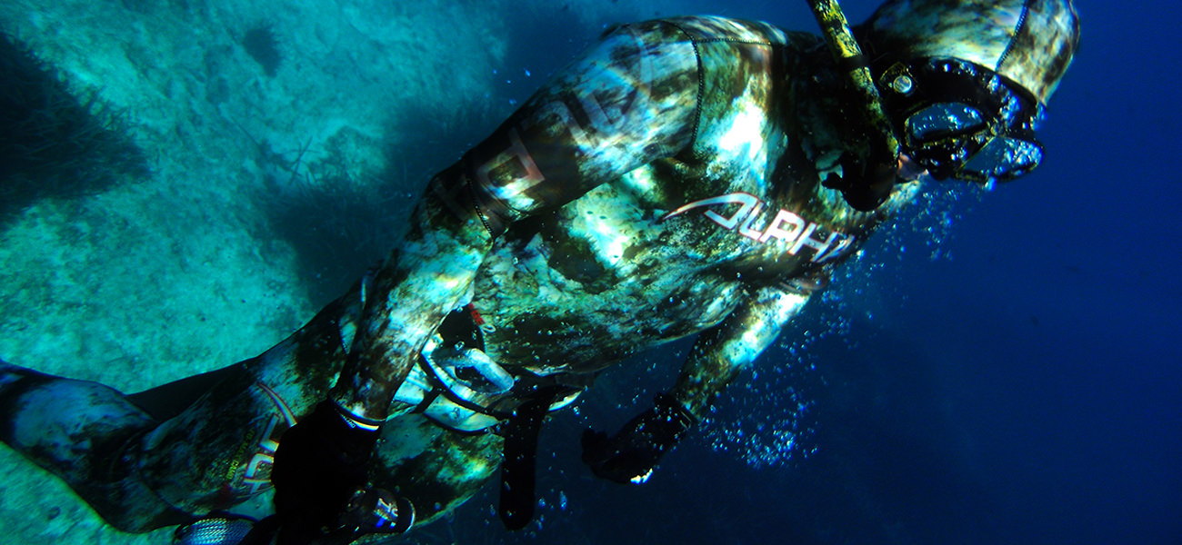 Spearfishing camo Wetsuit smooth skin open cell, lined wetsuits camo