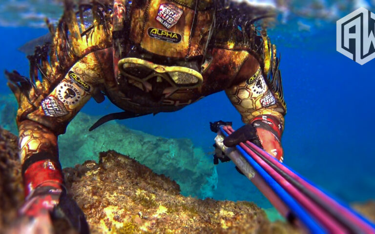 Pesca sub in apnea Tecniche invernali la pesca nel basso fondo