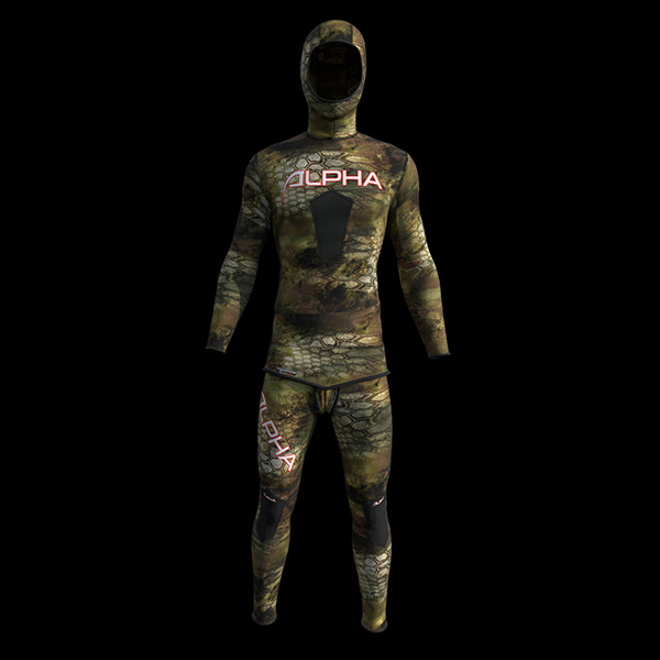 Combinaison De Plongée 1,5mm En Néoprène - 2 Pièces Camouflage Avec Cagoule - Pour Chasse Sous-marine, Snorkeling